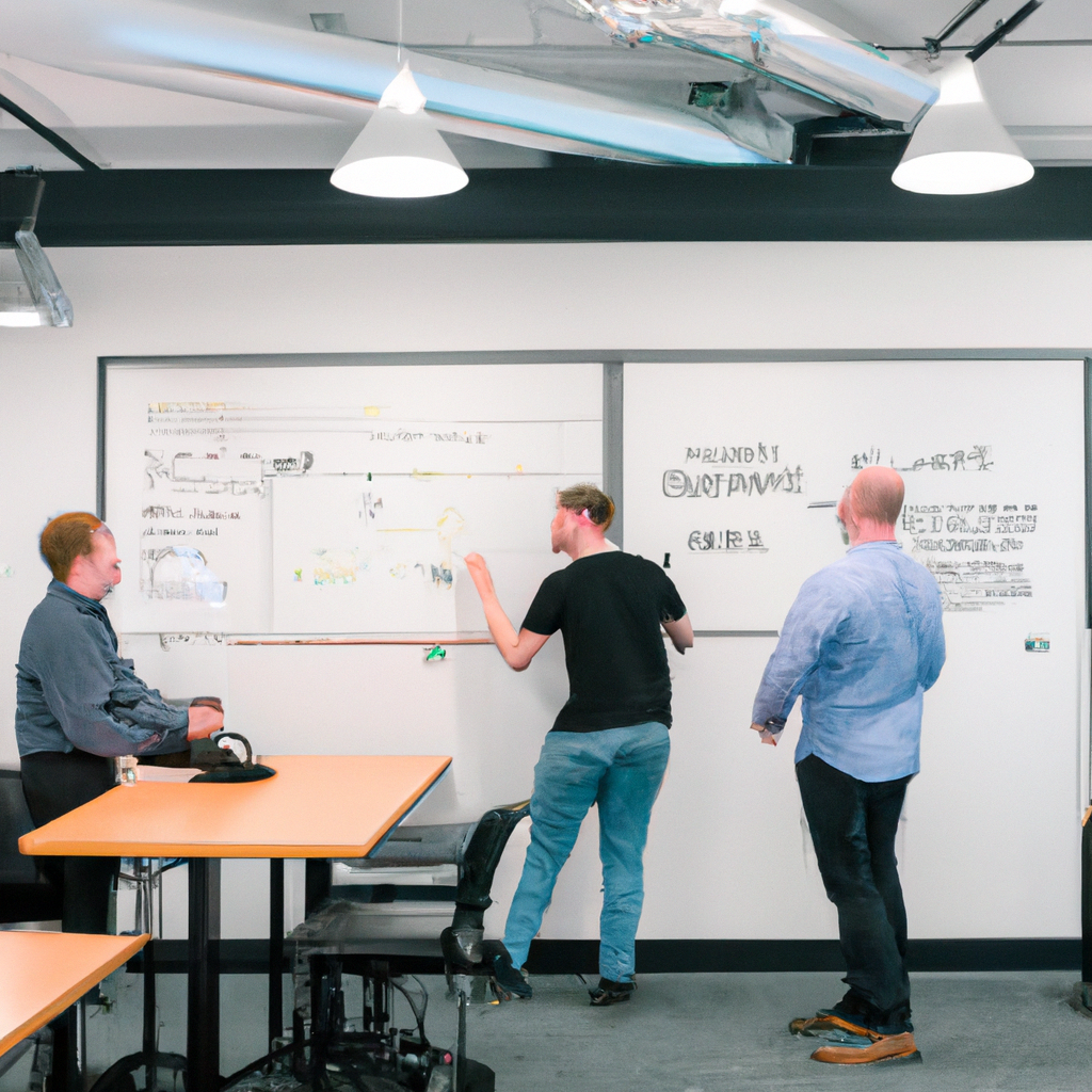 Coach de producción frente a una mesa de luz con checklist de pipeline y guía de consistencia.